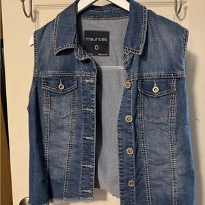 Maurices Classic Blue Denim Vest